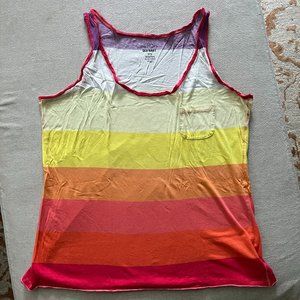 EUC Old Navy Sunset Ombre Pocket Tank Top Sz M
